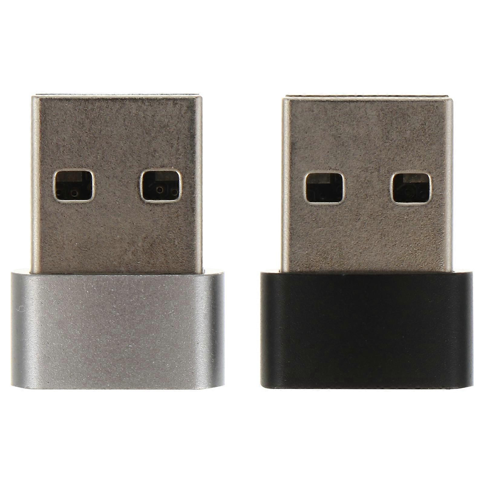 Stück Usb 2.0a Stecker Auf Typ-c Buchse Adapter Tragbarer Konverter Für Handy Laptop-2x1.5x0.68cm