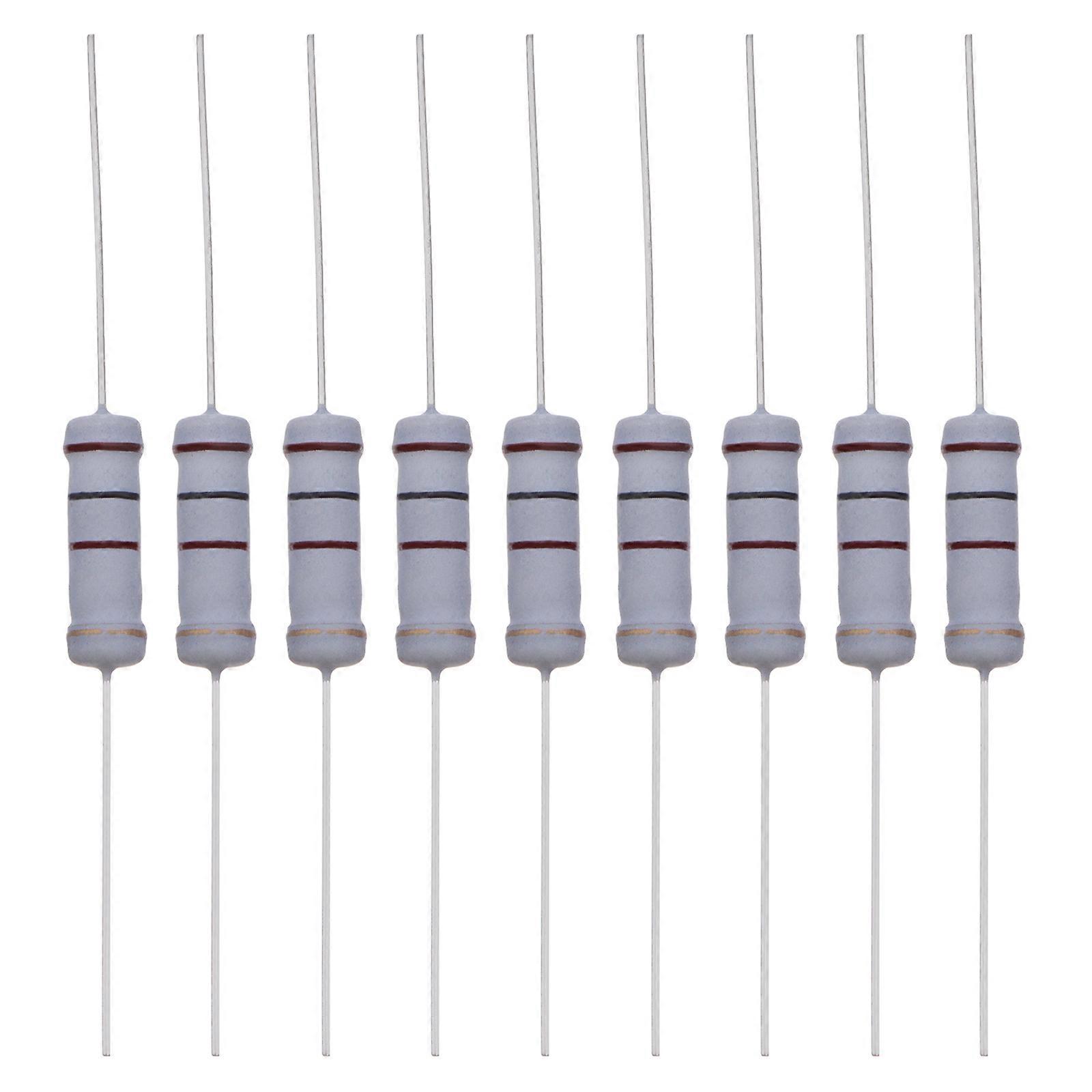 100 Stück 100-ohm-widerstände, 2 W, 5 % Toleranz, Kohleschichtwiderstände, Axiale Anschlüsse-6x0.5cm-grey