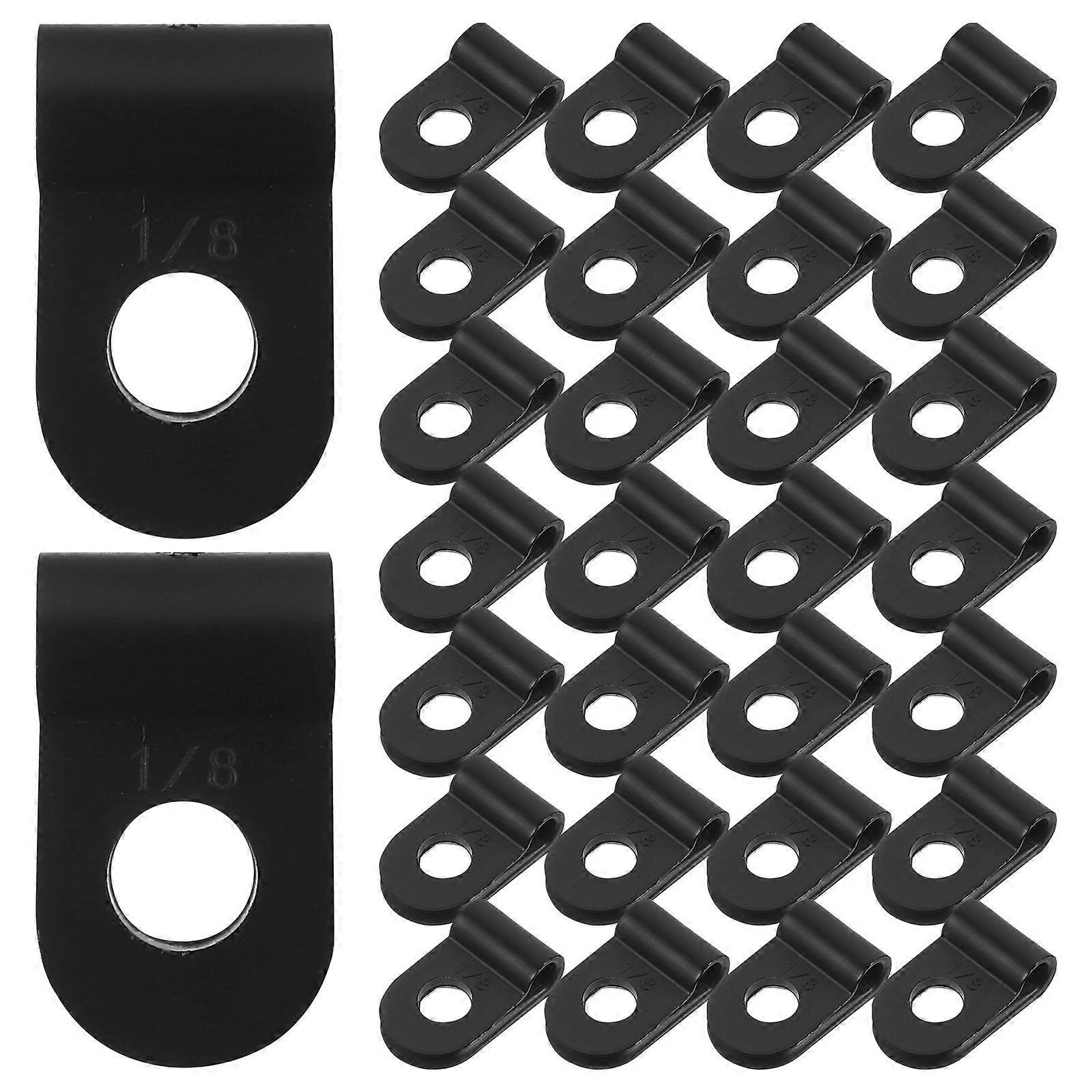 100 Stück Kabelclips Für Lichterketten, 1/8 Zoll Kabelklemme Für Kabelmanagement-1.70x0.96x0.50cm-black