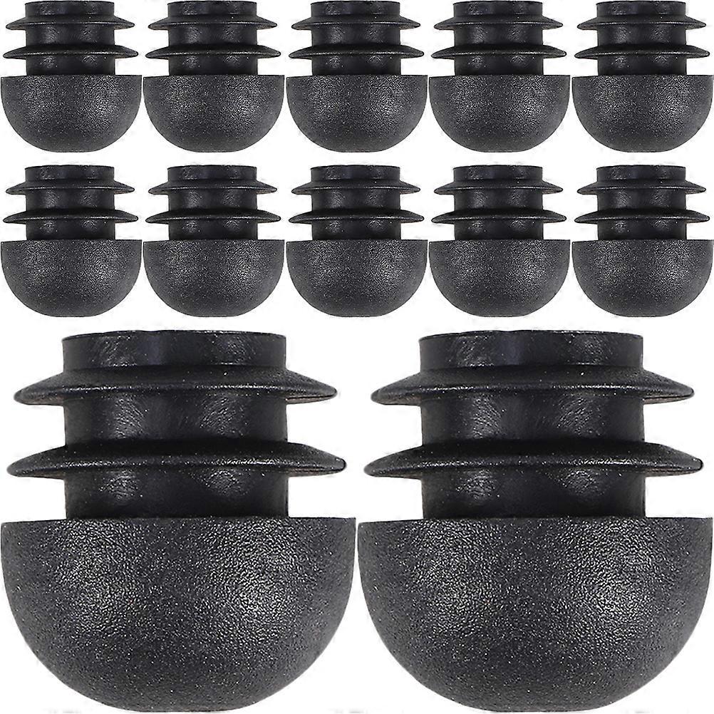 30 Stück Schlauchstopfen 25 Mm Pfostenendstopfen Möbelschutz Stuhlendkappe-2.50x2.50x2.50cm-black