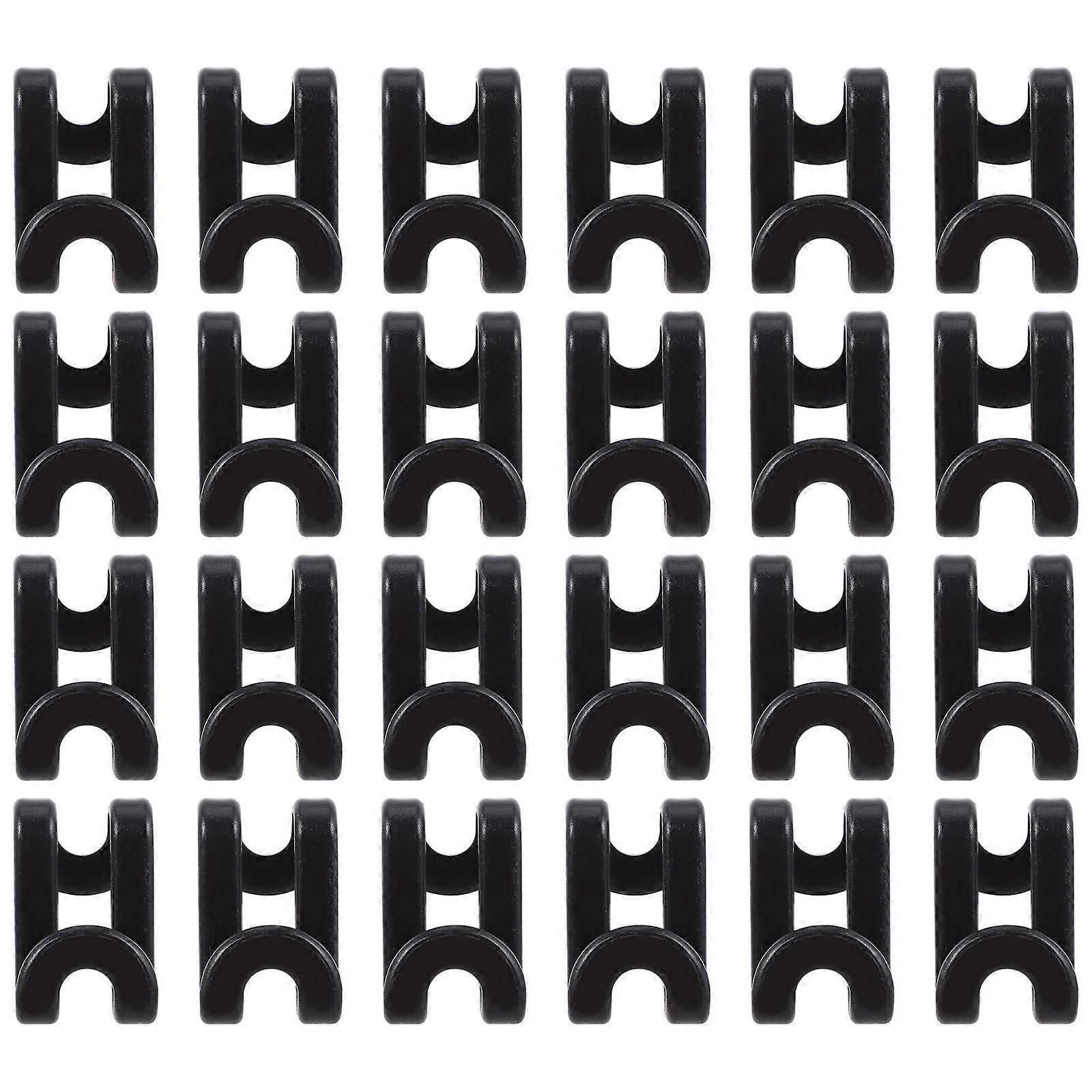 24 Stück Kleiderbügel-verbindungshaken, Mini-kaskadenhaken, Platzsparende Haken-4.00x2.50x2.50cm-black