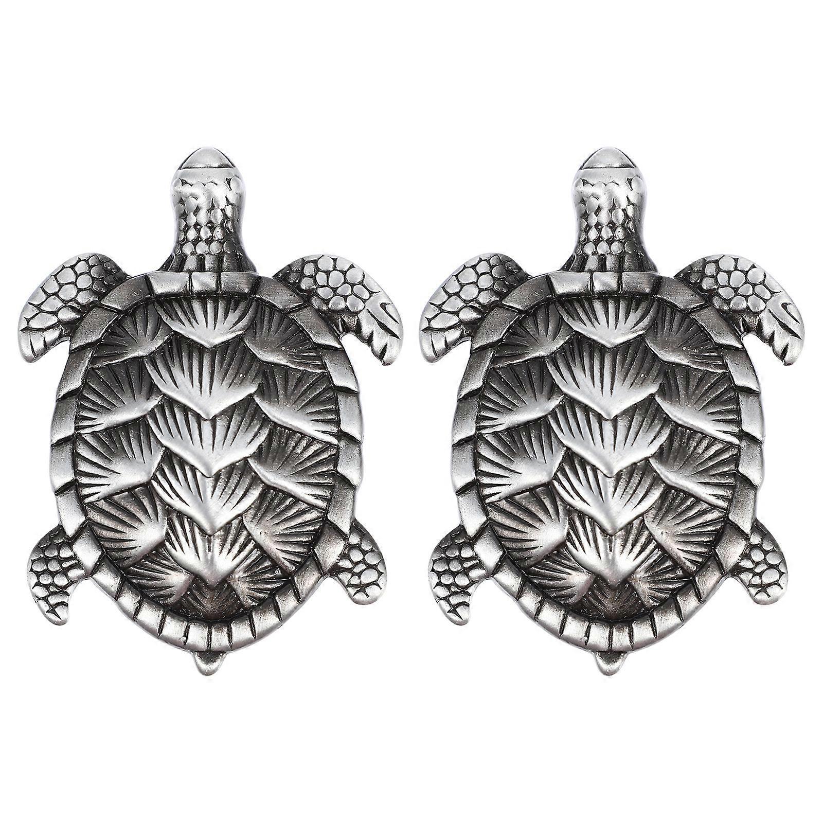 2 Stück Schildkrötenförmige Schrank-, Schubladen- Und Türknöpfe Aus Aluminiumlegierung-6.00x4.30x2.30cm