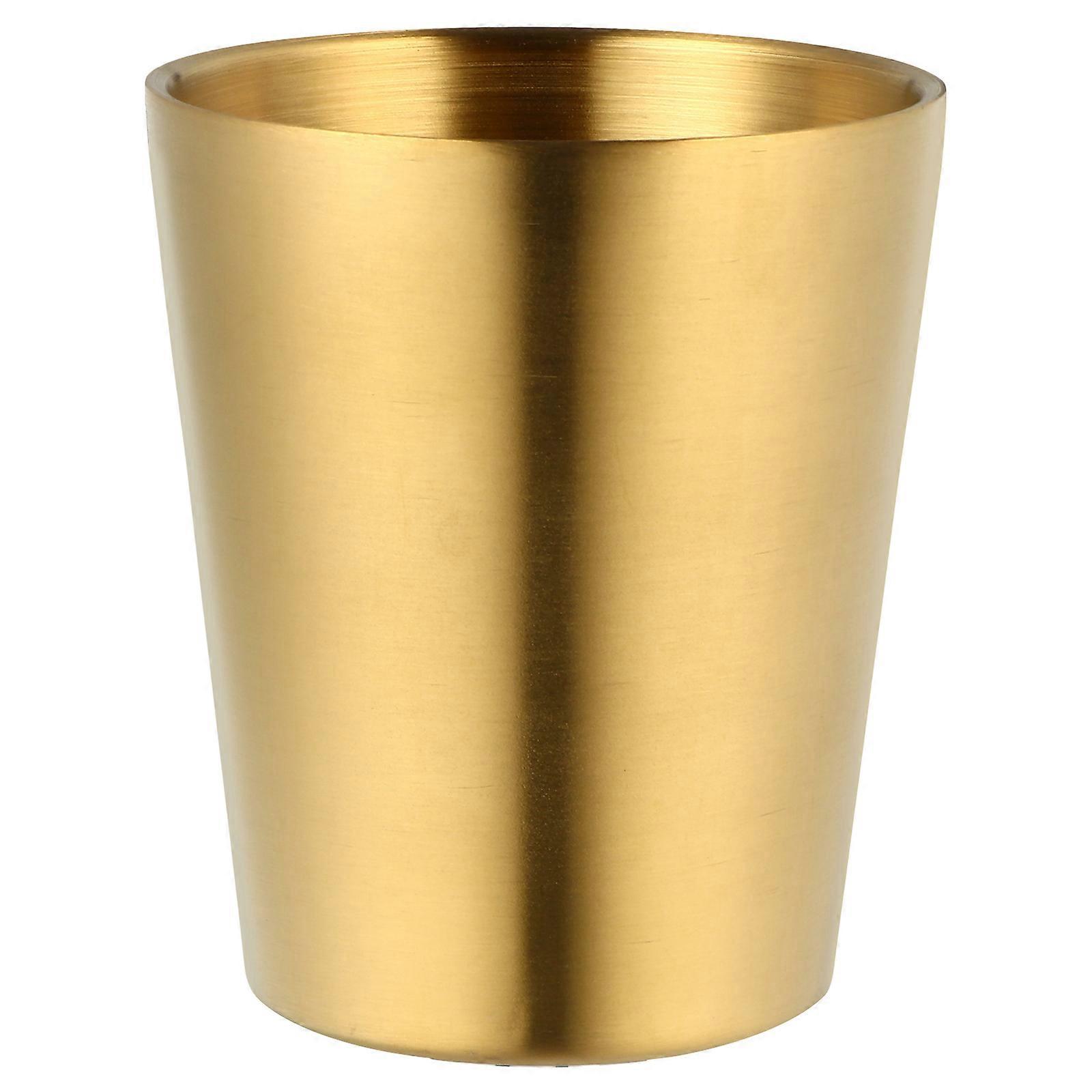 Whiskybecher Aus Edelstahl, Doppelwandig, Trinkbecher Für Wein Und Bier-9.5x8cm-golden
