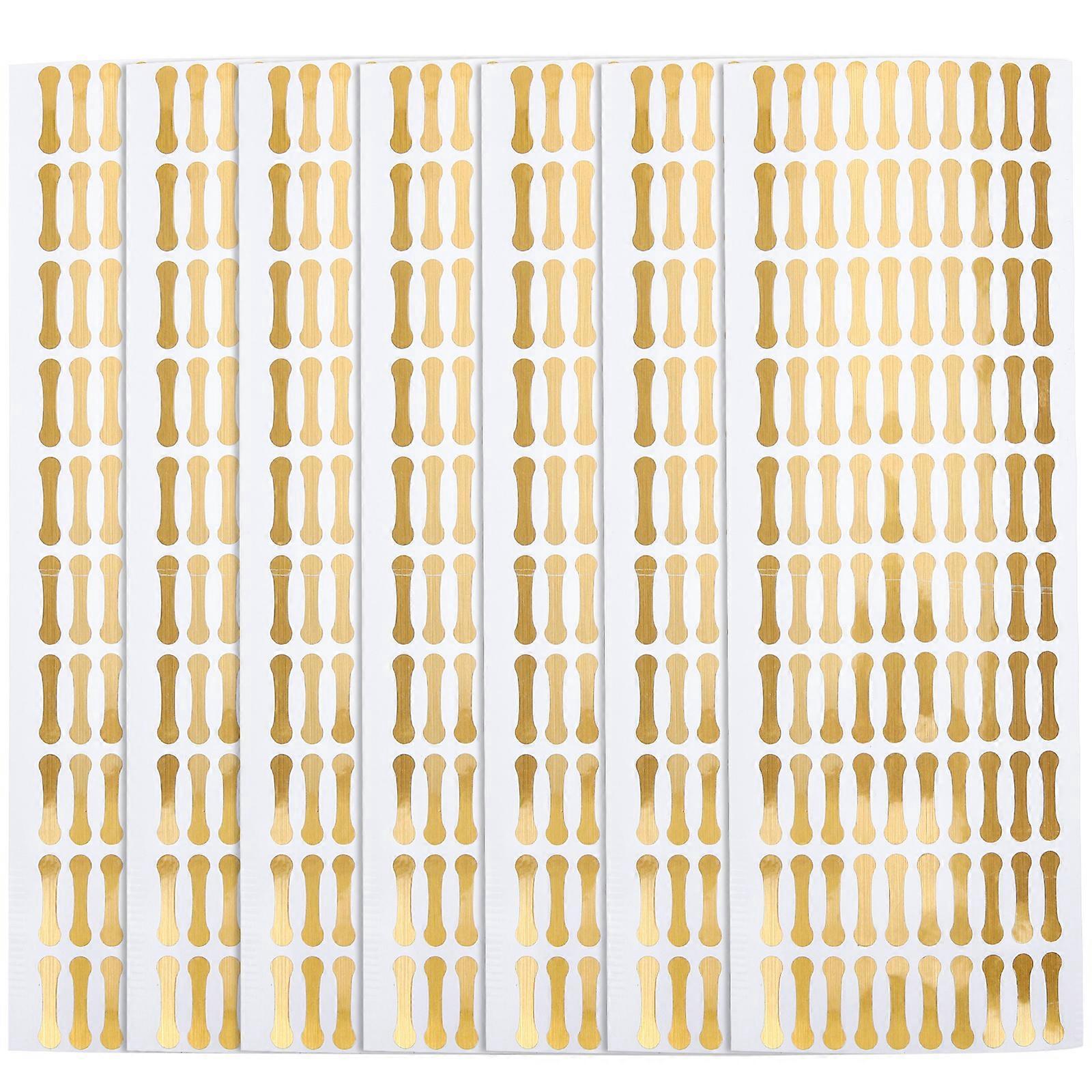 500 Stück Manipulationssichere, Selbstklebende Etiketten Für Lebensmittelversiegelung Zur Gewährleistung Von Frische Und Sicherheit-3.00x0.60x0.10cm-golden