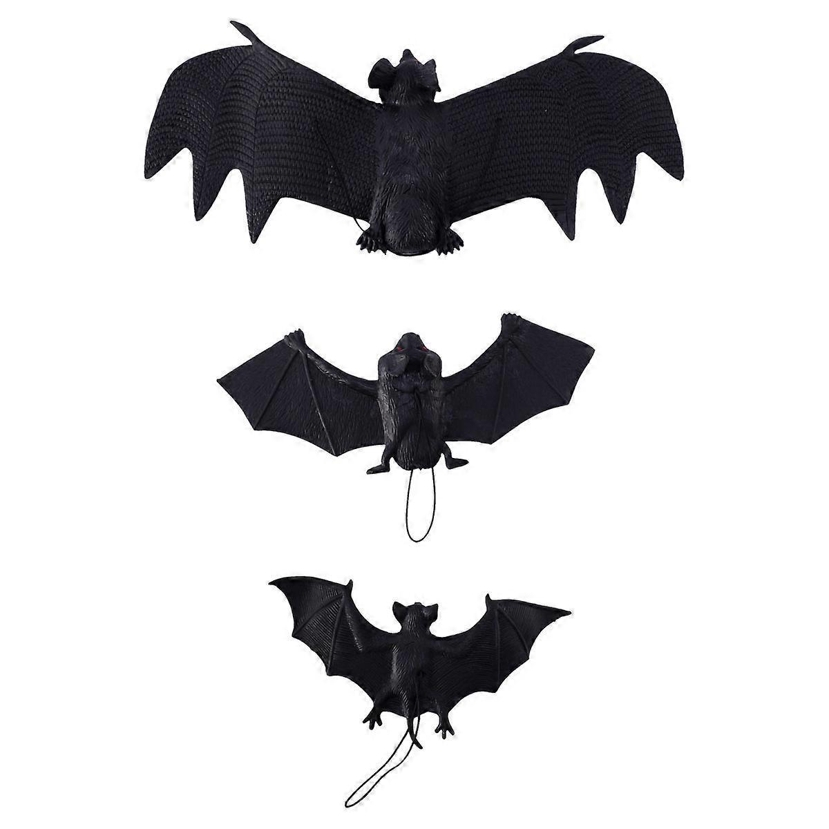 3-teiliges Set Hängender Fledermaus-dekorationen Für Halloween-partys-m-black