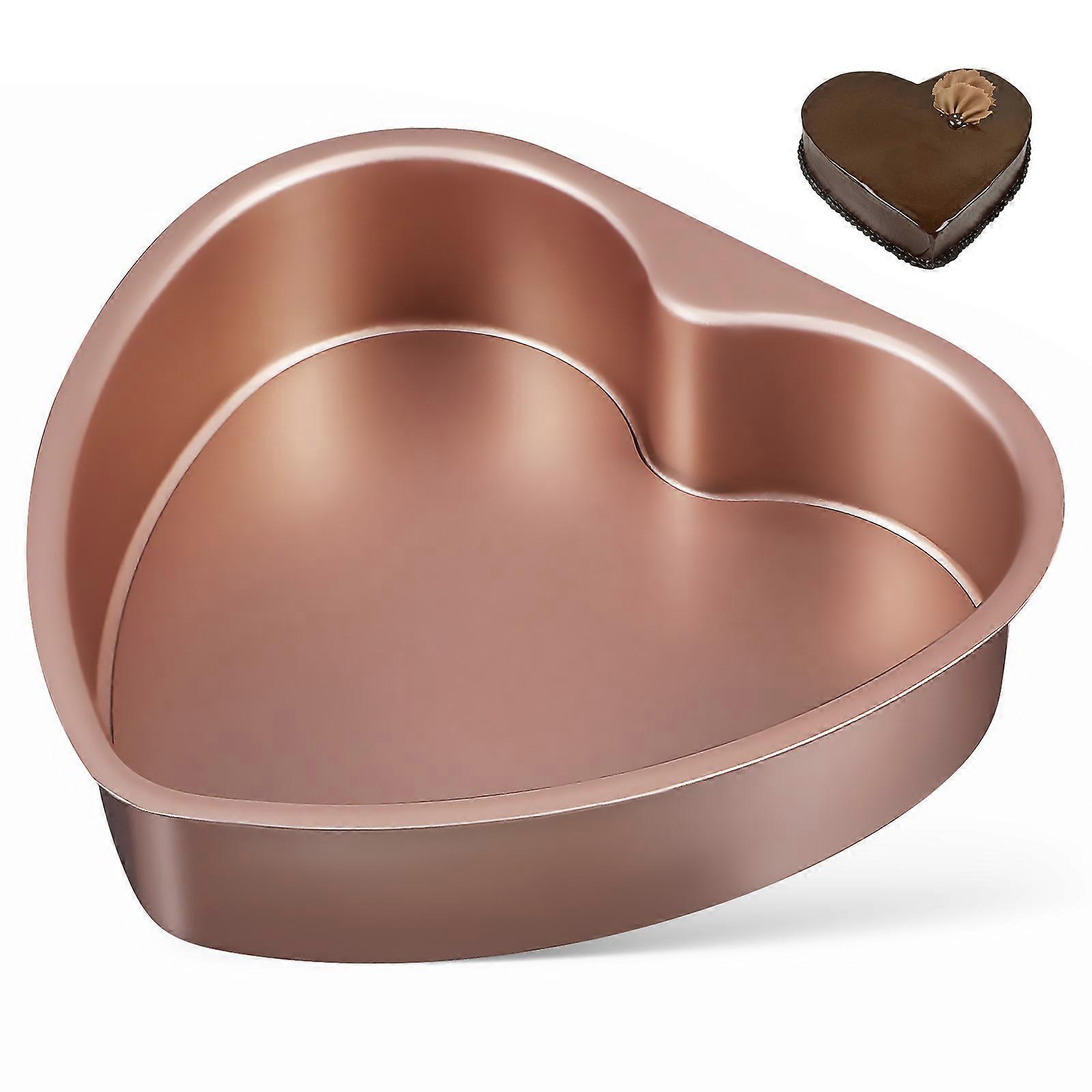 Herzförmige Kuchenform, Wiederverwendbare Kuchenbackform, 8 Zoll-20.60x19.50x5.00cm