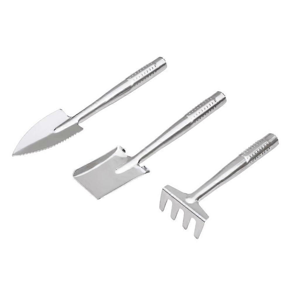 3-teiliges Set Dicke, Flache Spaten, Gartengeräte, Gartenbedarf (stahlfarbe)-22.5x4.2cm