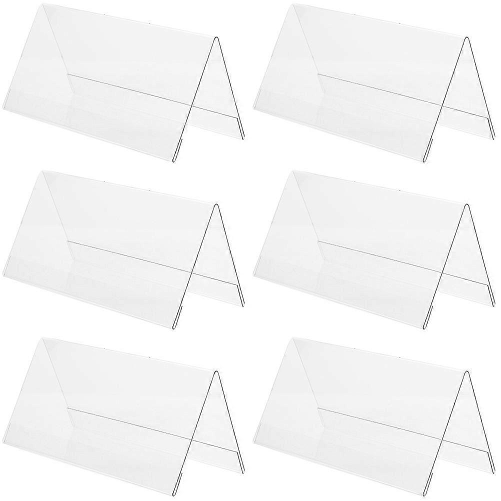6 Stück Acryl-displayhalter, Sitzplatznummernhalter, Namensschilder Für Büros, Konferenzbedarf-15.00x8.00x8.00cm-transparen