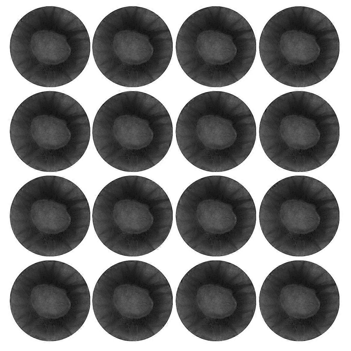 50 Paar Ohrpolster Aus Vliesstoff, Einweg-ohrpolster Für Kopfhörer-12.00x12.00x0.50cm-black