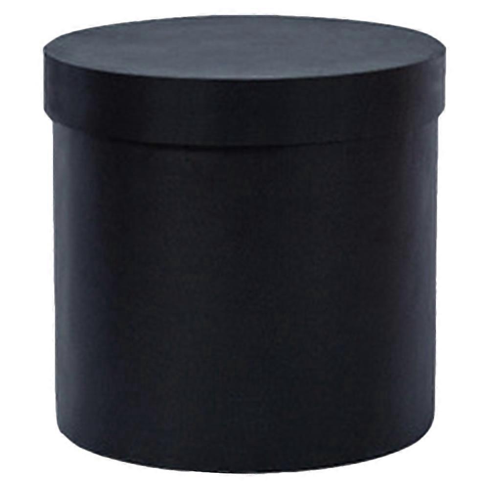 Blumengeschenkbox, Verpackungskarton, Runder Blumeneimer-14x14cm-black