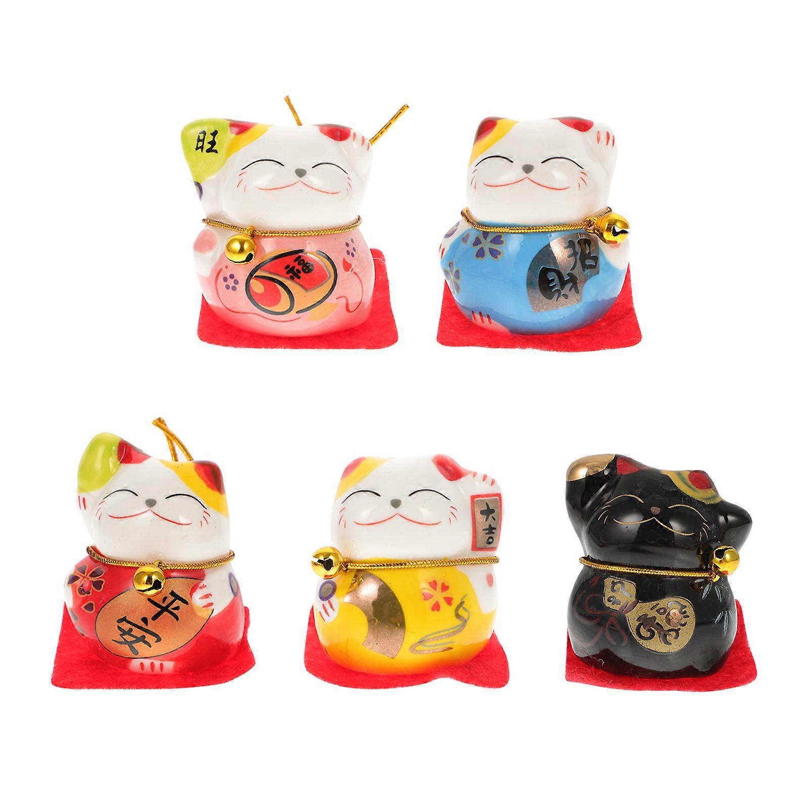 Mini-glückskatzenfiguren Im Japanischen Stil, Glückverheißende Auto-innenausstattung-4.5x4cm
