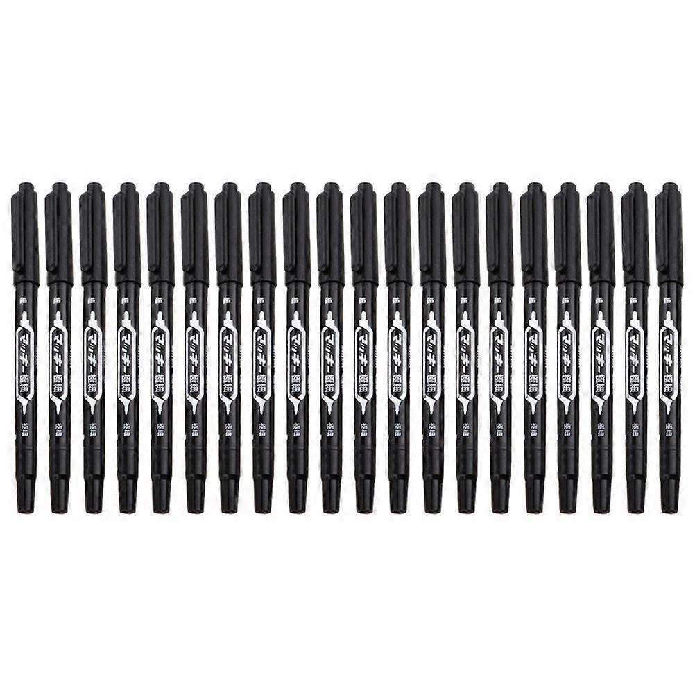 20 Stück Ölfarbenmarker, Doppelseitige Marker Für Ölfarben, Bürobedarf-14.1x1x1cm-black