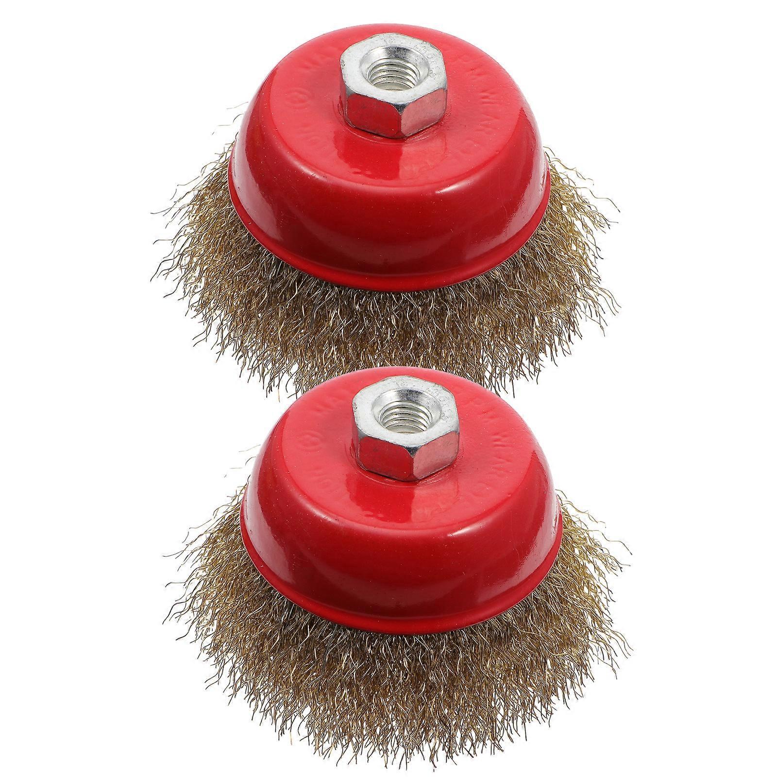 2 Stück Drahtbürstenscheiben, Topfbürsten, Drahtbürsten Für Bohrmaschinen, Schleifmittel, Drahtbürstenteile-7.6x7.6cm