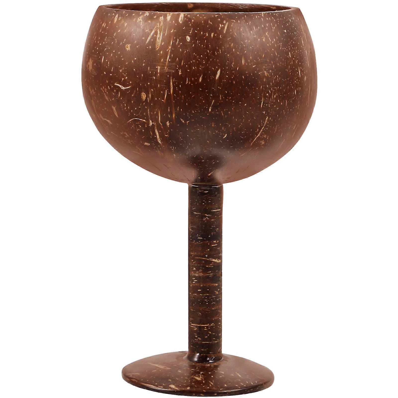 Kokosnussschalen-kelch, Kokosnussschalen-cocktailbecher, Hawaiianischer Party-saft-weinbecher-14.50x10.00x10.00cm