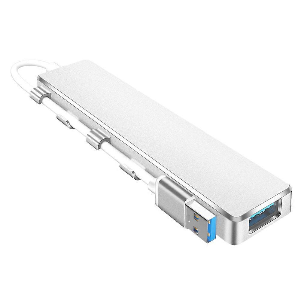 1 Stück Usb-hub Für Laptops Mit 4 Ports, Erweiterungsadapter Für Büro Und Zuhause-11.45x2.6cm-silver