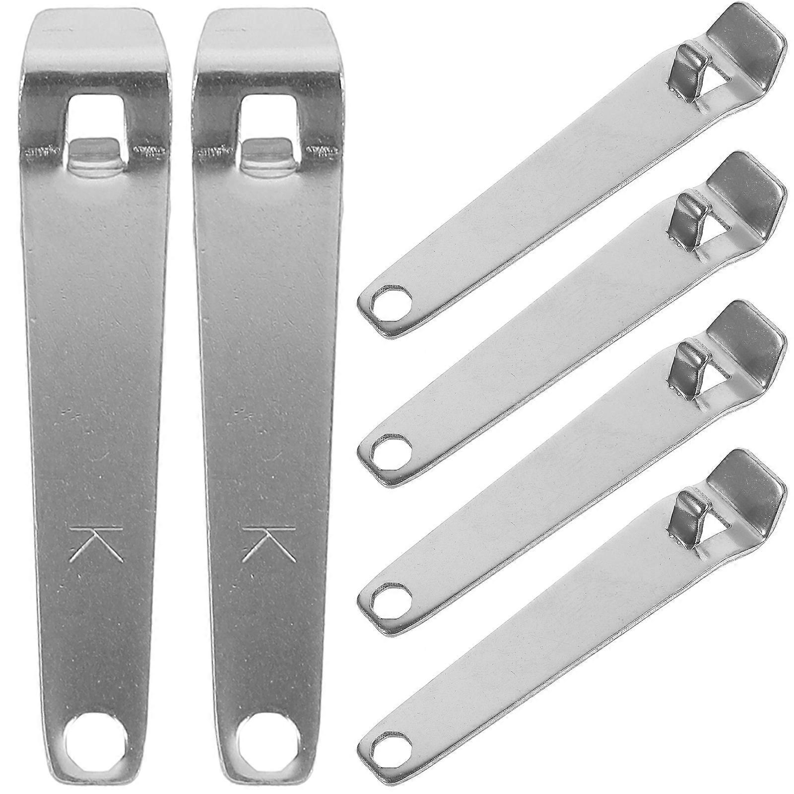 6-teiliger Flaschenöffner Aus Edelstahl, Multifunktional, Für Ampullen Mit Oralen Flüssigkeiten-7.00x1.30x1.10cm-silver