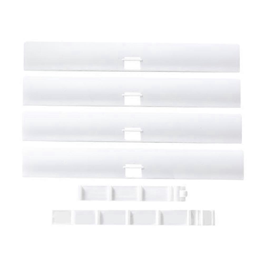 Verstellbarer Windabweiser Für Klimaanlagen, Lüftungsgitter Für Klimaanlagen Für Zuhause-47x12x3cm-white