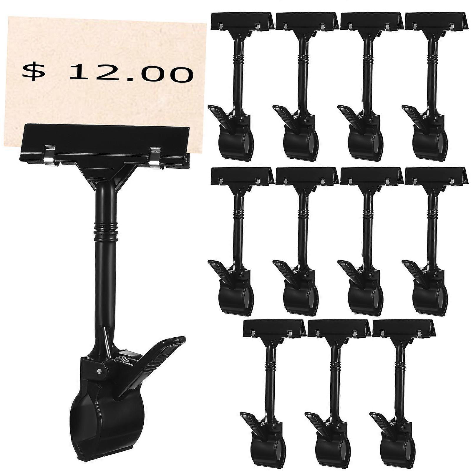 12 Stück Preisschildclips, Drehbare Schilderclips, Warenschildclips, Preisschildorganizer Für Geschäfte-17.00x8.50x3.50cm