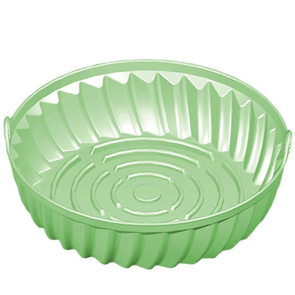 Silikon-topf, Runde Backform, Wiederverwendbare Airfryer-einlage, Antihaftbeschichtete Airfryer-schale-19x19x6cm-light Green
