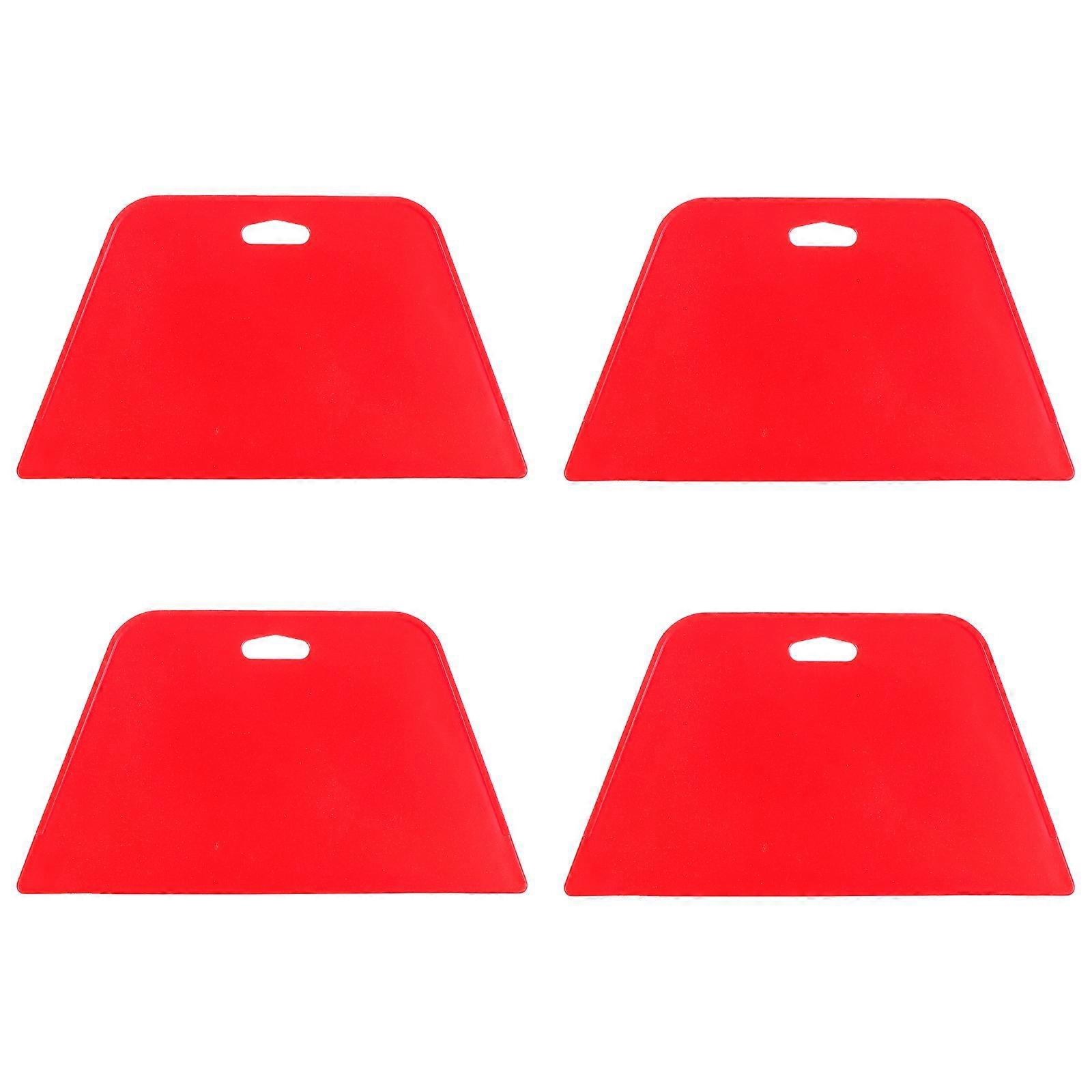 4-teiliges Set Autofenster-tönungsfolien-spachtel-multifunktions-tapetenglättungs-set-19x10.5cm-red