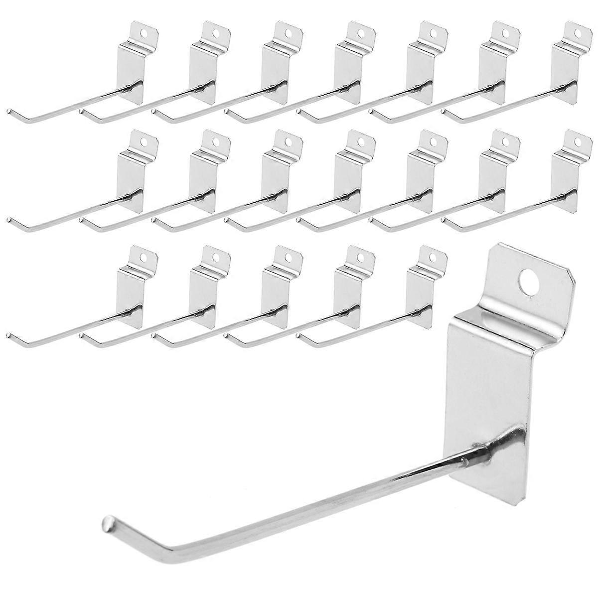 20 Stück Lamellenwandhaken Für Einzelhandelsgeschäfte, Ideal Zur Präsentation Von Artikeln Und Produkten In Ihrem Zimmer, Ihrer Garage Oder Ihrem Einzelhandelsgeschäft.-10.00x5.00x2.00cm-silver