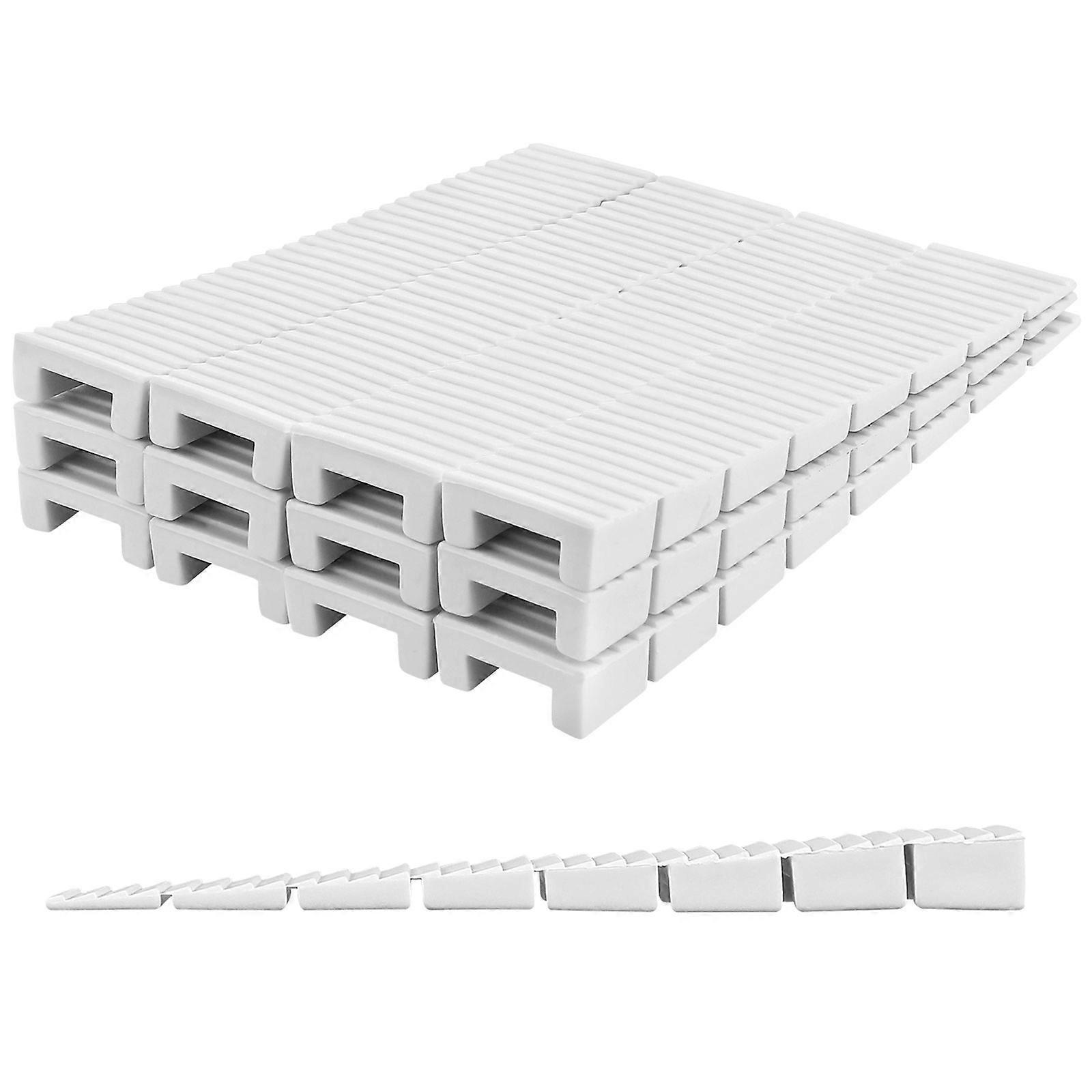 20 Stück Verstellbare Möbel- Und Tischnivellierkeile Aus Kunststoff Zur Höhenverstellung-9.50x2.00x0.80cm-white
