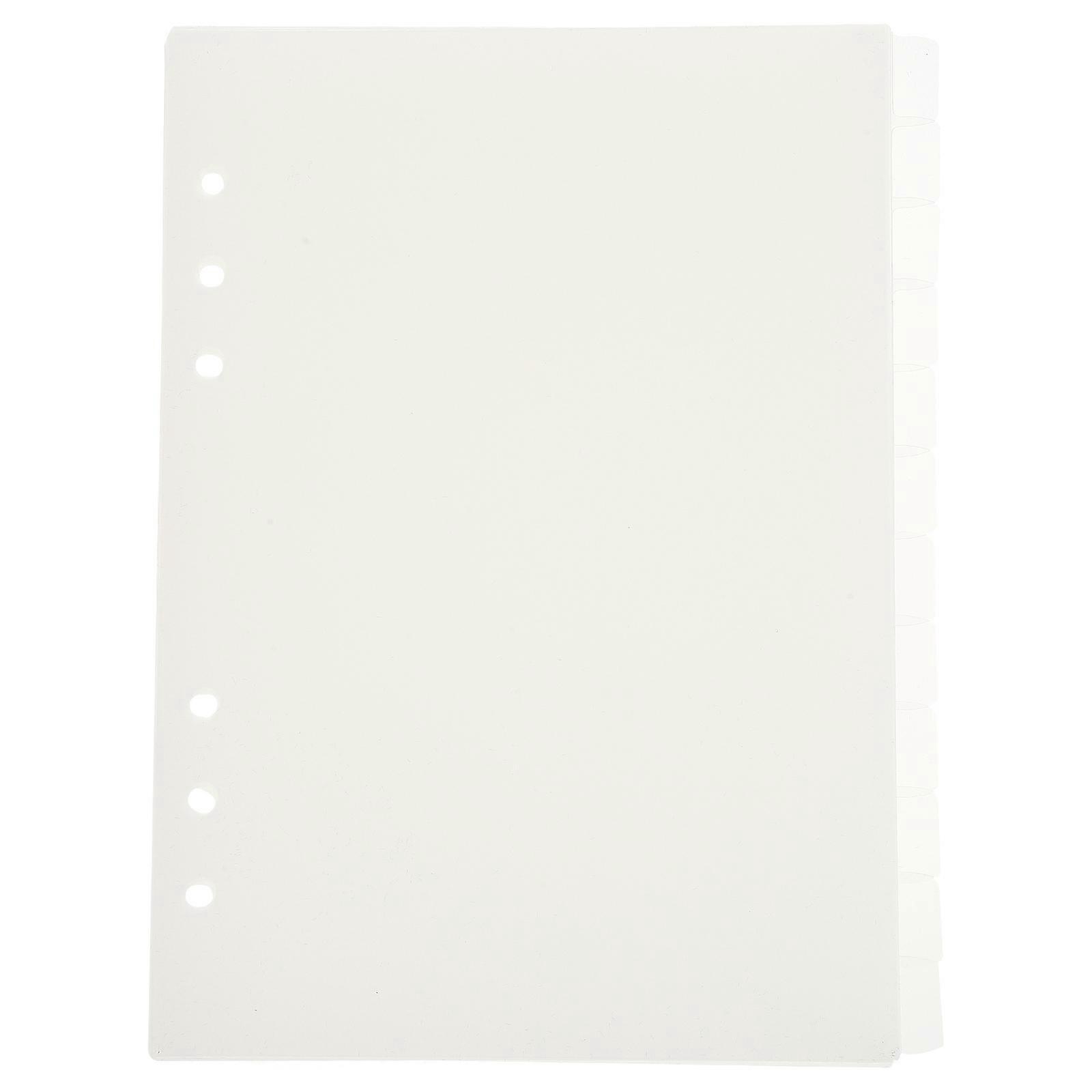 12 Farbige Registerblätter Aus Kunststoff, Index- Und Klassifikationsetiketten, Sechsloch-register Für Ordner-21x16x0.1cm