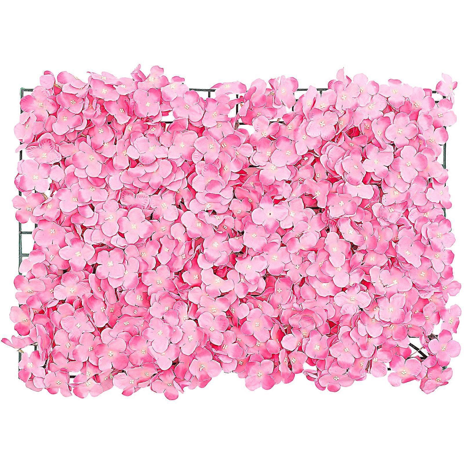 Dekorative Blumenwand Mit Künstlichen Blüten, Wanddekoration Für Den Innenbereich, Blumenhintergrund-60x40x1.5cm-pink