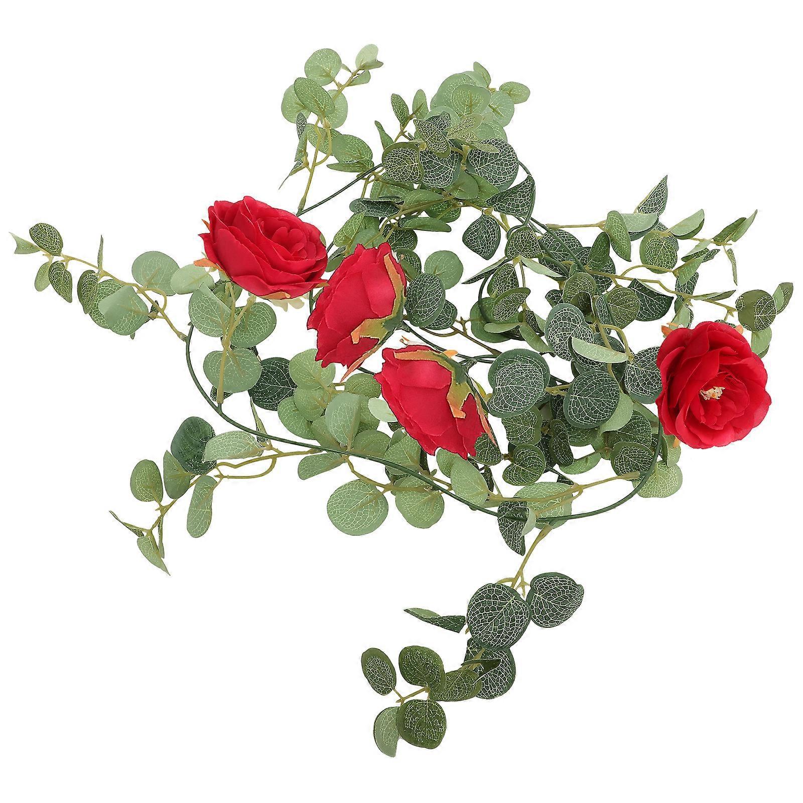 Künstliche Eukalyptus-girlande Zum Aufhängen, Künstliche Eukalyptus-girlande Für Zuhause, Hochzeit-200x20cm-red