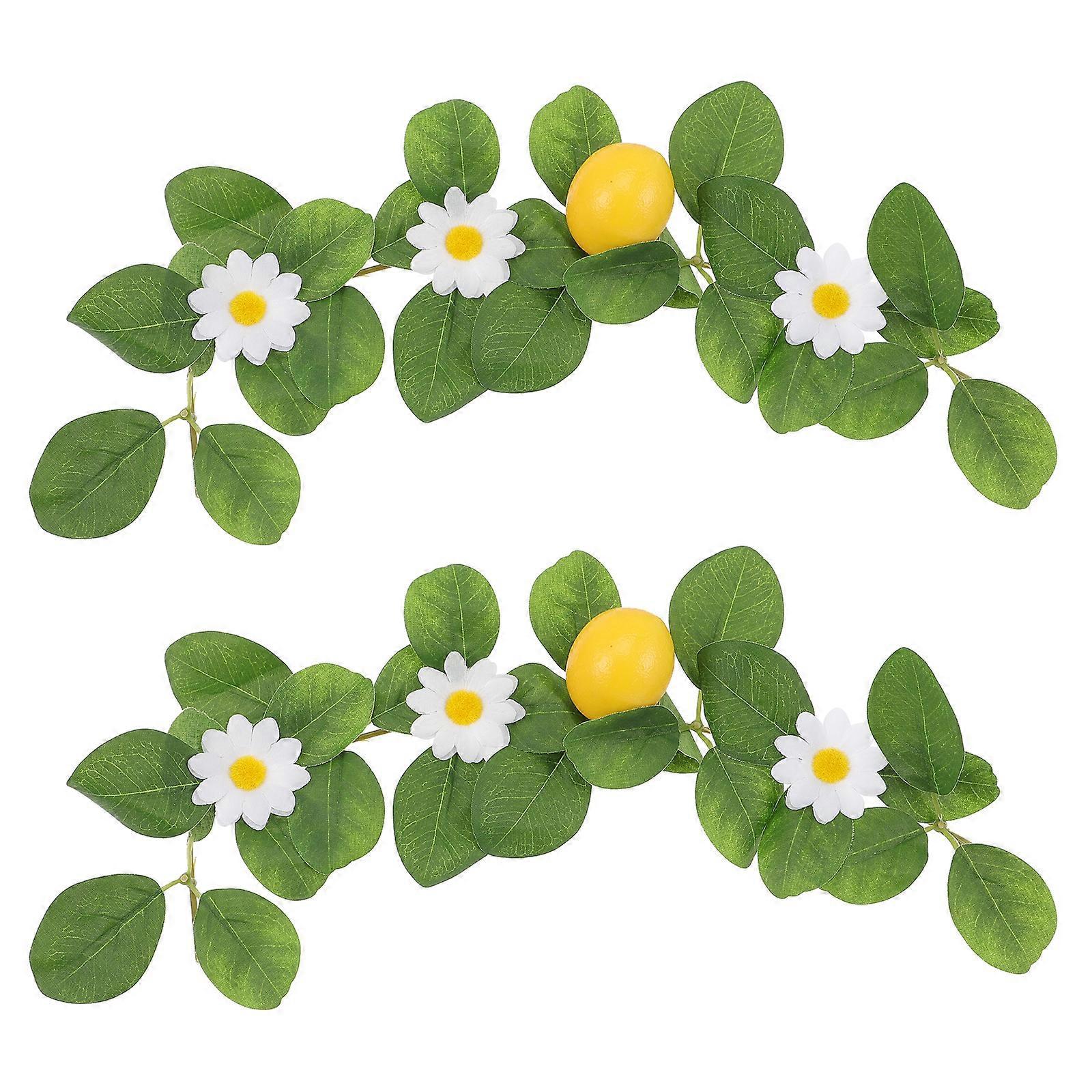 Künstliche Girlanden, Künstliche Blätter, Zitronengirlande, Künstliche Ranken Für Heim-, Hochzeits- Und Partydekoration-35.00x13.00x5.00cm-yellow