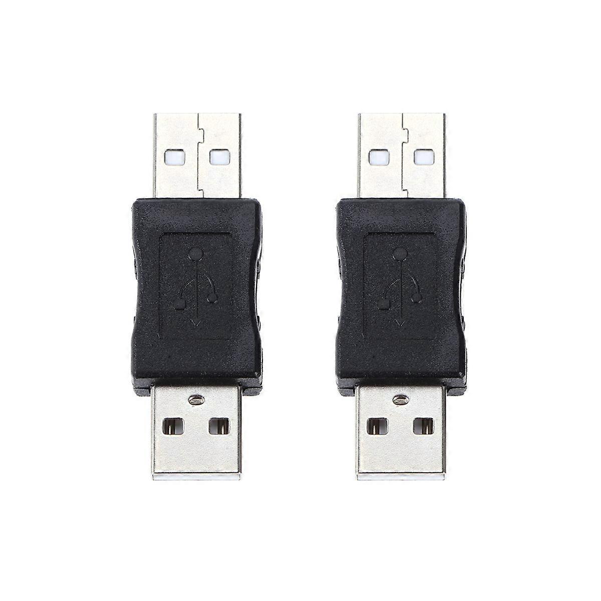 2er-pack Usb 2.0 Stecker Auf Stecker, Usb-kabel Mit Doppeltem Steckerkopf, Konvertierungsadapter, Mini-, Leichter Und Tragbarer Adapter-m-black
