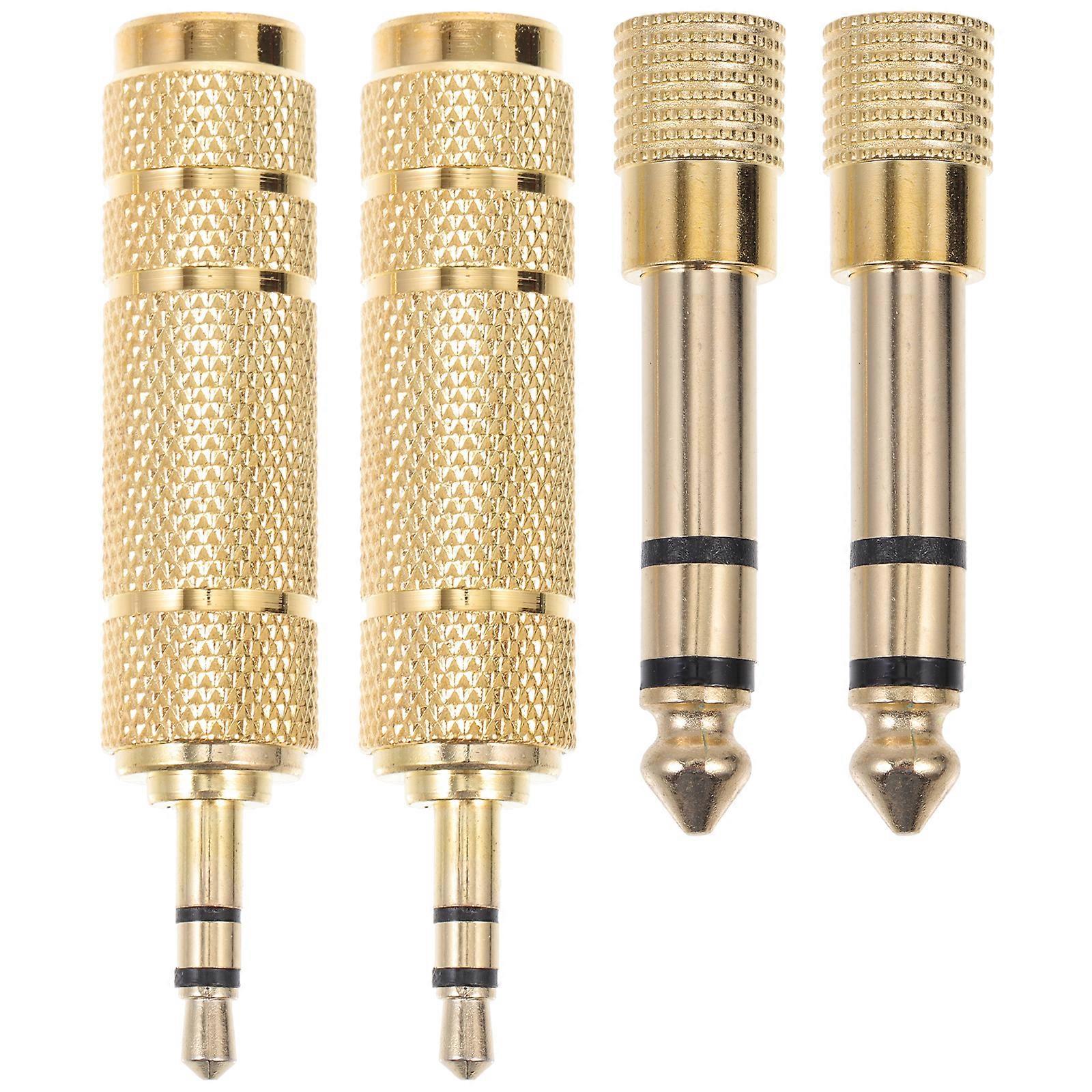 4-teiliges Set Audio-steckeradapter (weiblich Auf Männlich) – Aufnahmekonverter-zubehör-5.70x1.00x1.00cm-golden