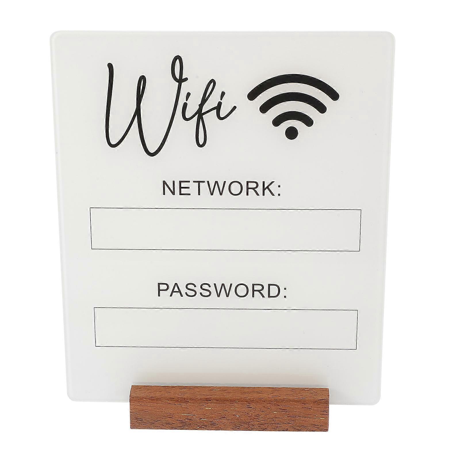 Wlan-passwort-schild, Wlan-acryl-schild, Wlan-schild, Wlan-tafel, Wlan-passwort-erinnerungsschild-22.00x16.00x2.00cm-white