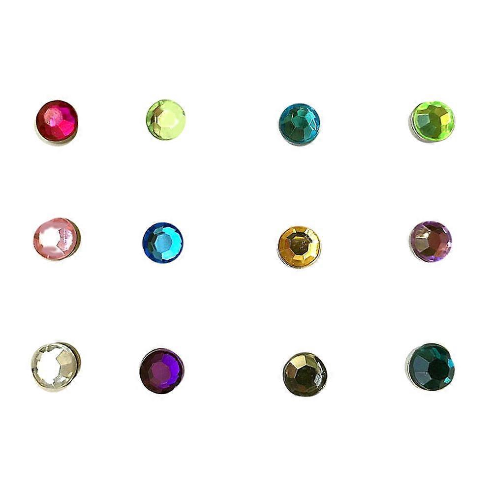 12 Stück Magnetische Acryl-weinglasmarker, Bunte Kristall-weinkennzeichnung, Trinkbecherschild (verschiedene Farben)-0.80x0.80x0.50cm