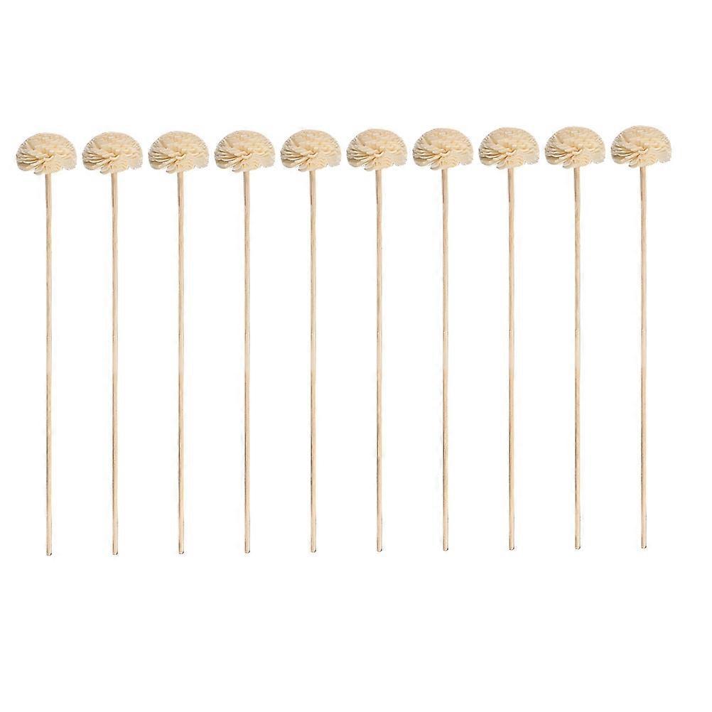 10 Stück Feuerlose Aromatherapie-stäbchen Mit Künstlichem Blumenduft Für Aromaöl-diffusoren-22x3cm-white