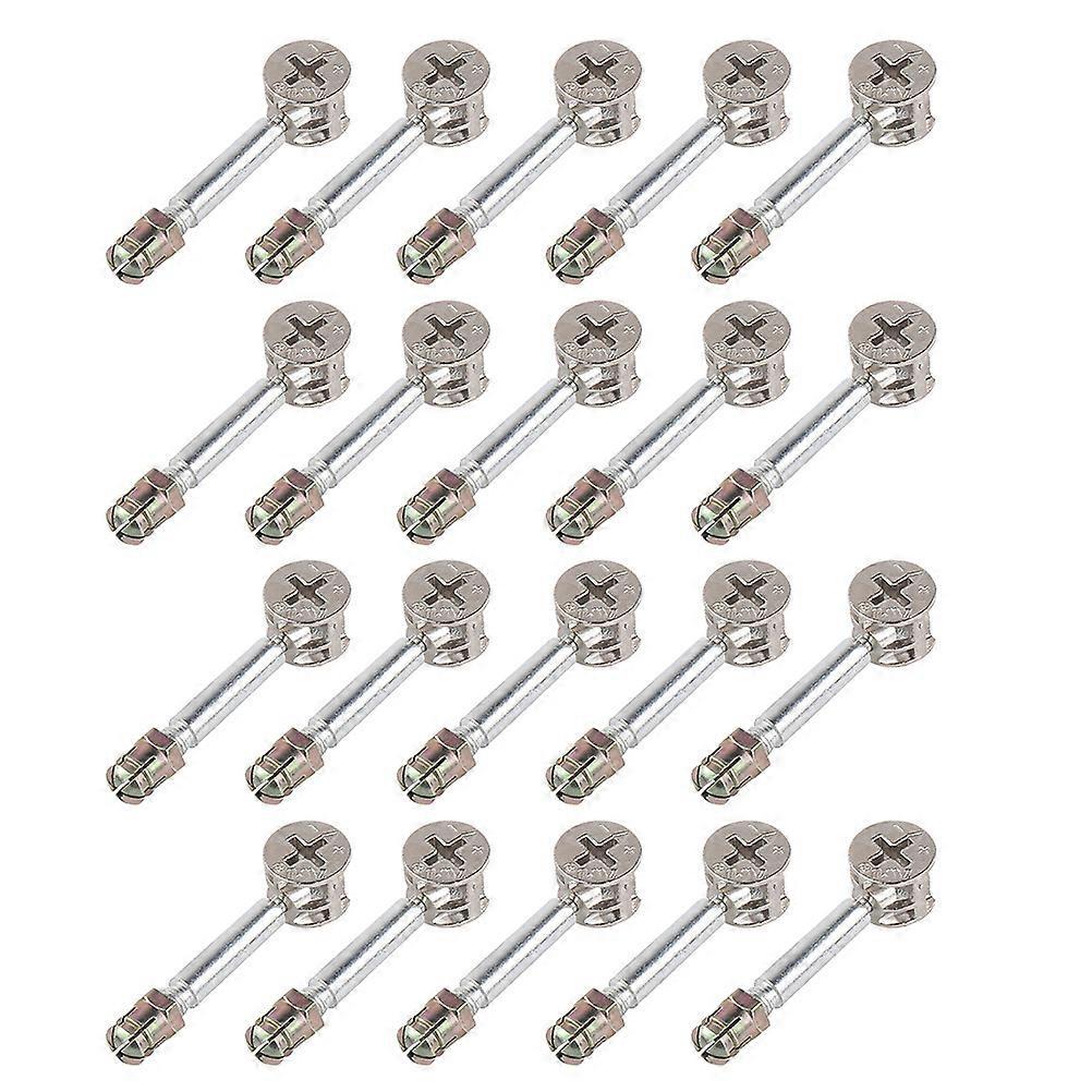 20 Sets Möbelverbinder Mit Nockenschloss Für Schrankschubladenfronten-4cm-silver