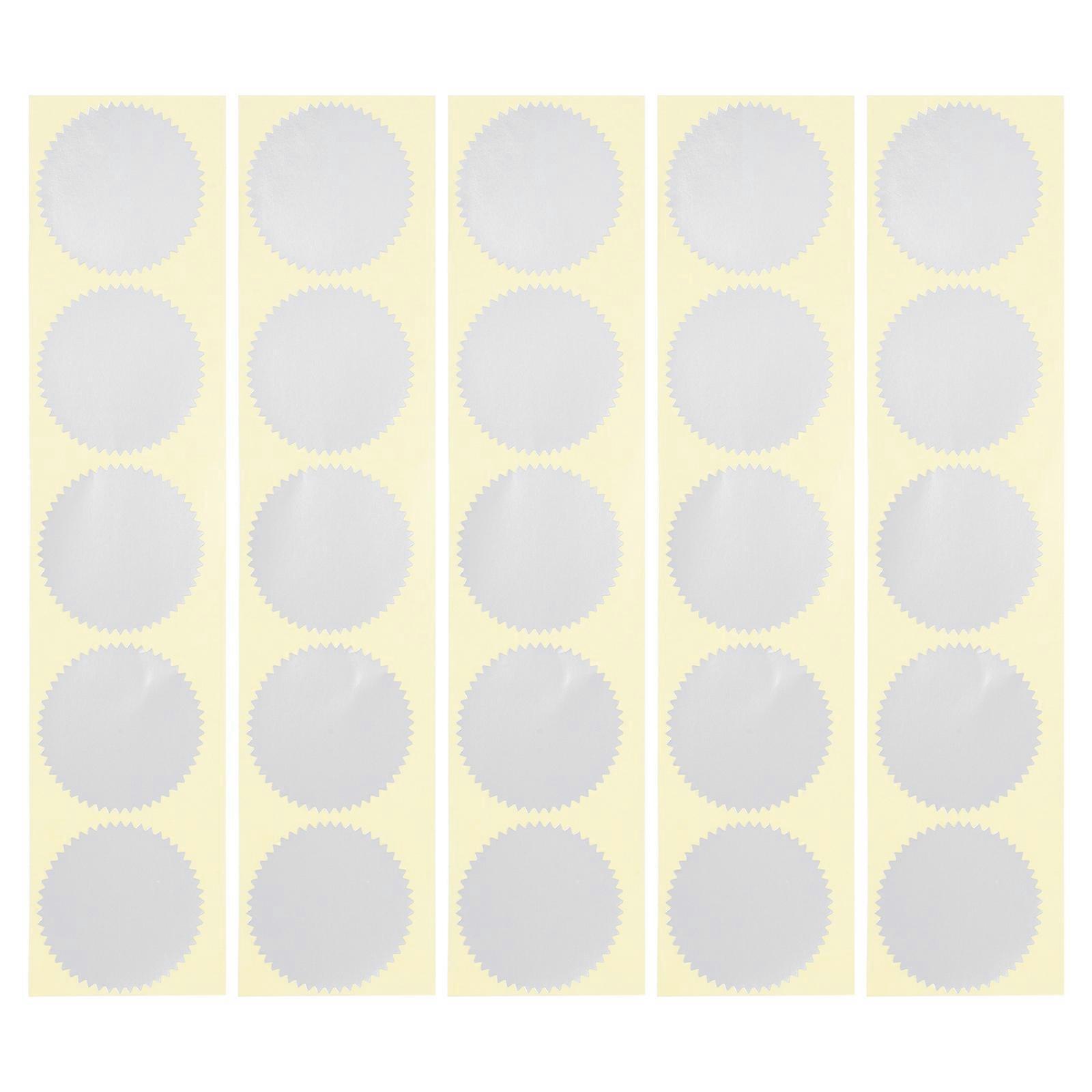 100 Stück Zahnradförmige Siegelaufkleber Für Briefumschläge, Zertifikate Und Akten-5x5cm-silver