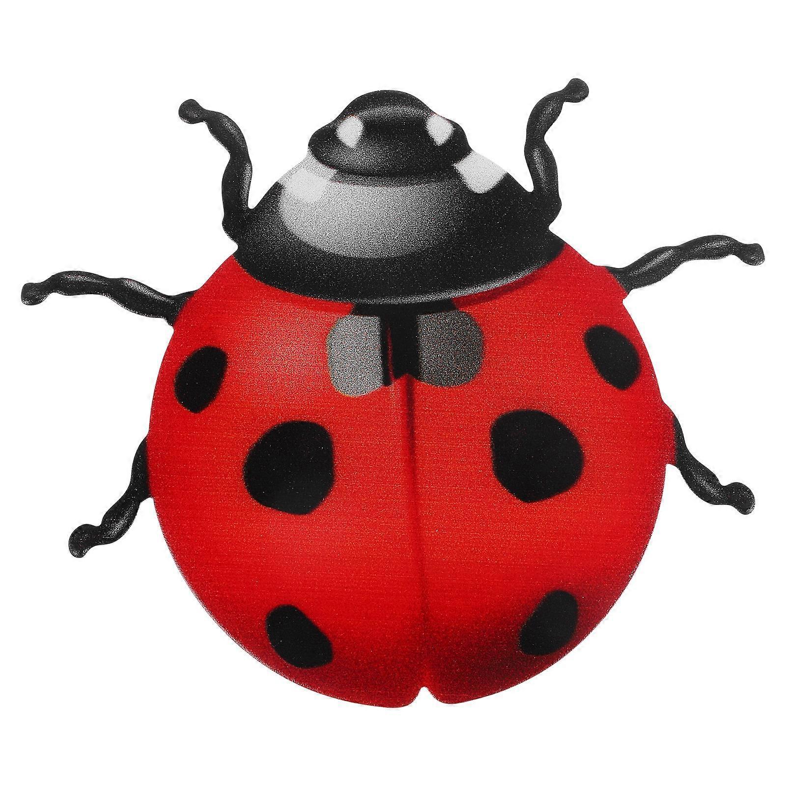 Marienkäfer-wandanhänger Aus Eisen, Marienkäfer-wanddekoration, Marienkäfer-kunstornament Aus Metall-12.00x10.00x0.50cm-red