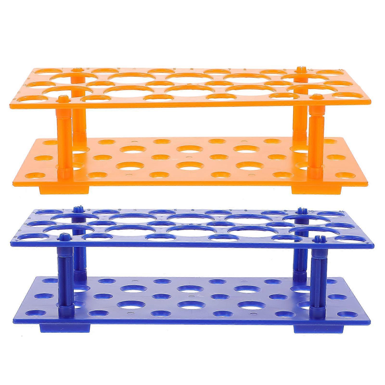 2 Stück Reagenzglasgestelle, Zentrifugenröhrchenhalter, Abnehmbarer Ständer, Laborbedarf (farbe Zufällig)-21.00x10.00x3.00cm