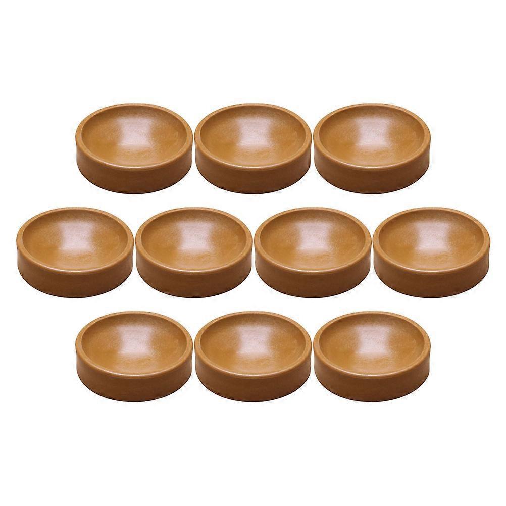 10 Stück Klavierfüße, Rutschfeste Tischmatten, Stoßdämpfende Klaviermatten Für Zuhause-4.90x4.90x1.60cm-brown