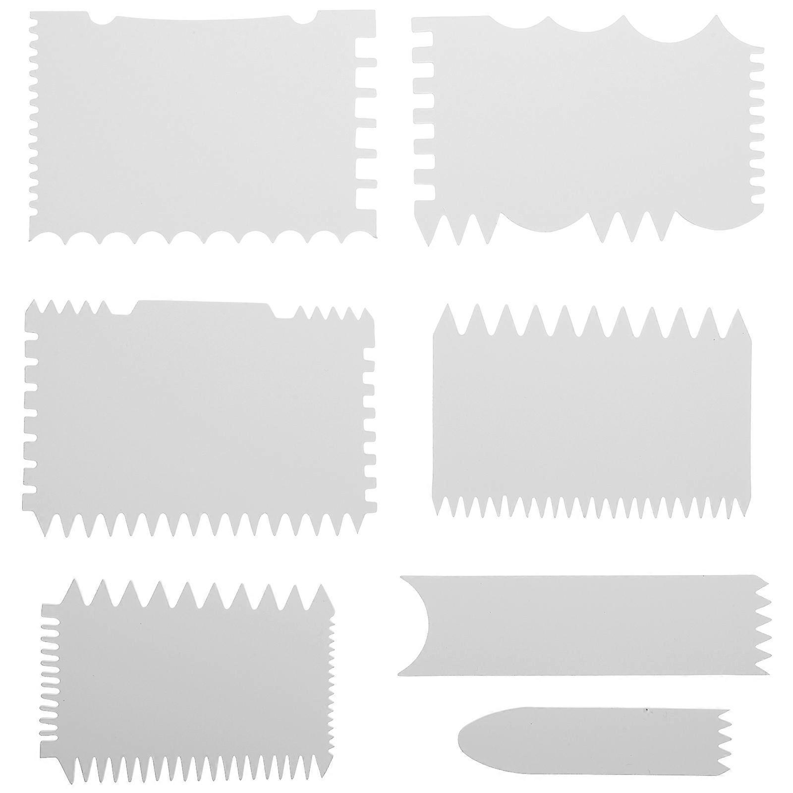 Acrylmalspachtel-set, Diy-malerei, Kunstspachtel, Wellendesign-12x8cm-white