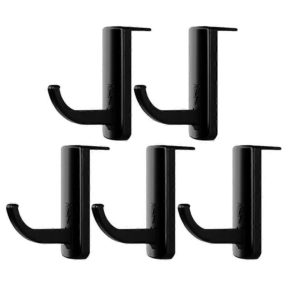 5er-pack Kopfhörerständer Aus Kunststoff, Monitor-wandhalterung, Over-ear-headset-halterung-8.00x6.00x3.00cm-black