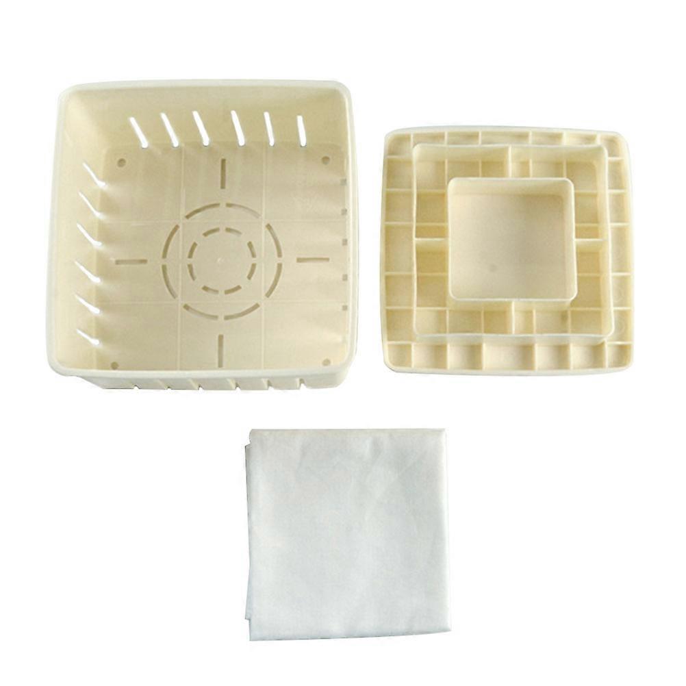 Set Praktisches Tofu-formwerkzeug Küchen-tofu-herstellungswerkzeug Einfache Tofu-form-17x17cm