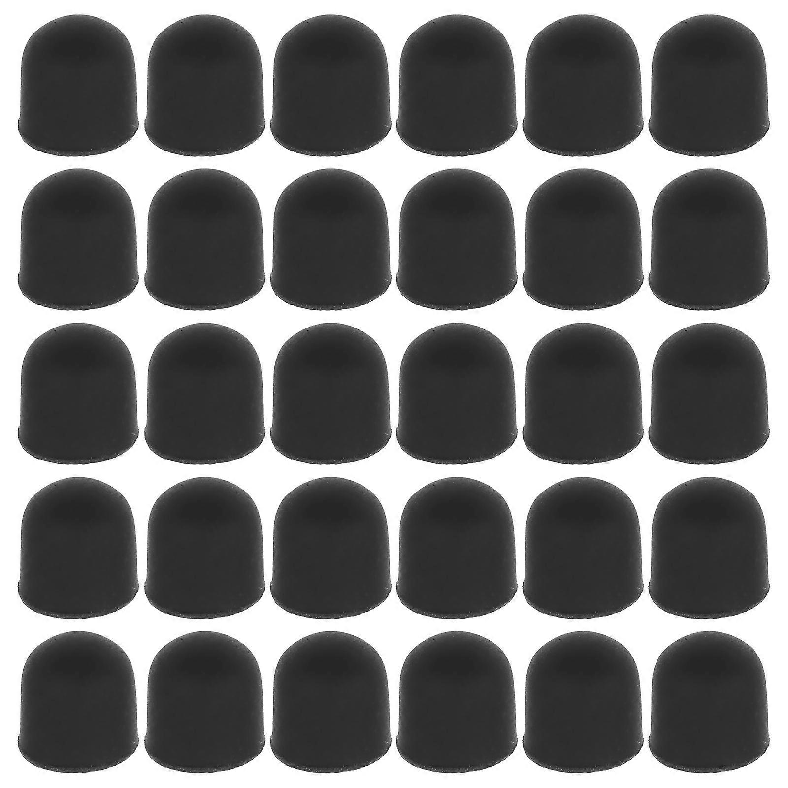 50 Stück Ersatzspitzen Für Touchscreen-stifte, Silikon-kapazitivstiftspitzen-0.70x0.60x0.60cm-black