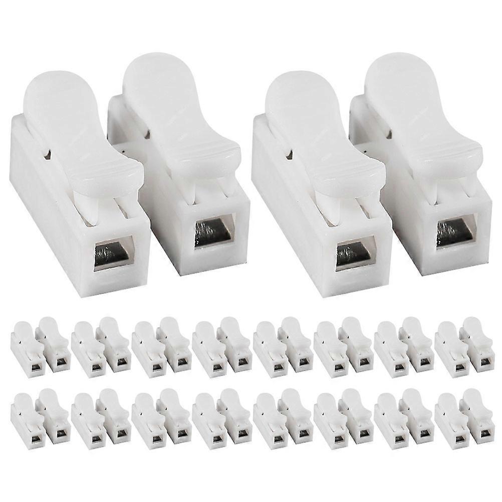 25 Stück Ersatz-schnellverbinder Für Lichtkabel, Klemmenblöcke-2x1.7cm-white