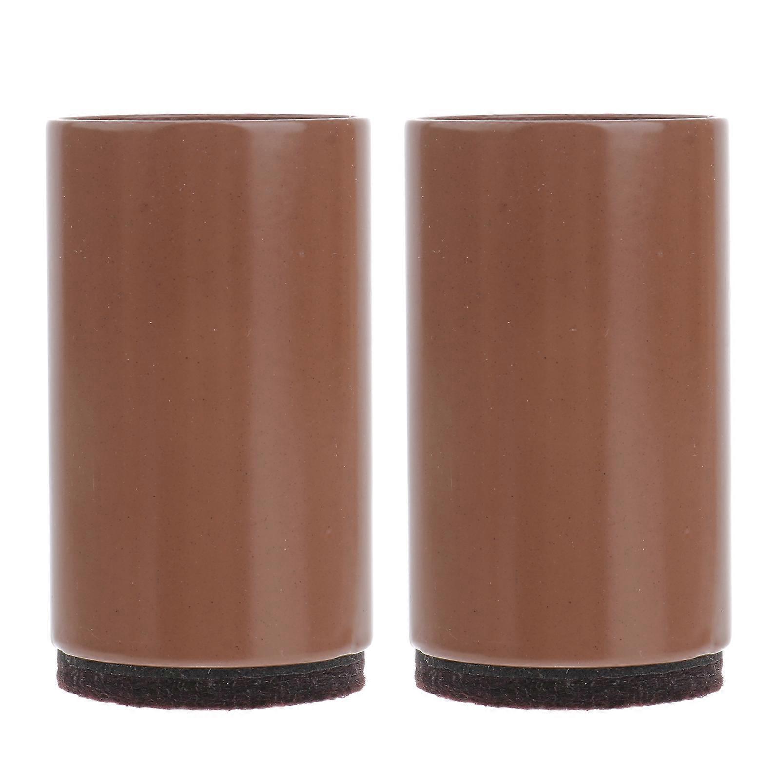 2 Stück Tischfüße, Rutschfest, Geräuscharm, Stuhlfüße, Möbelzubehör-7.00x4.00x4.00cm-brown