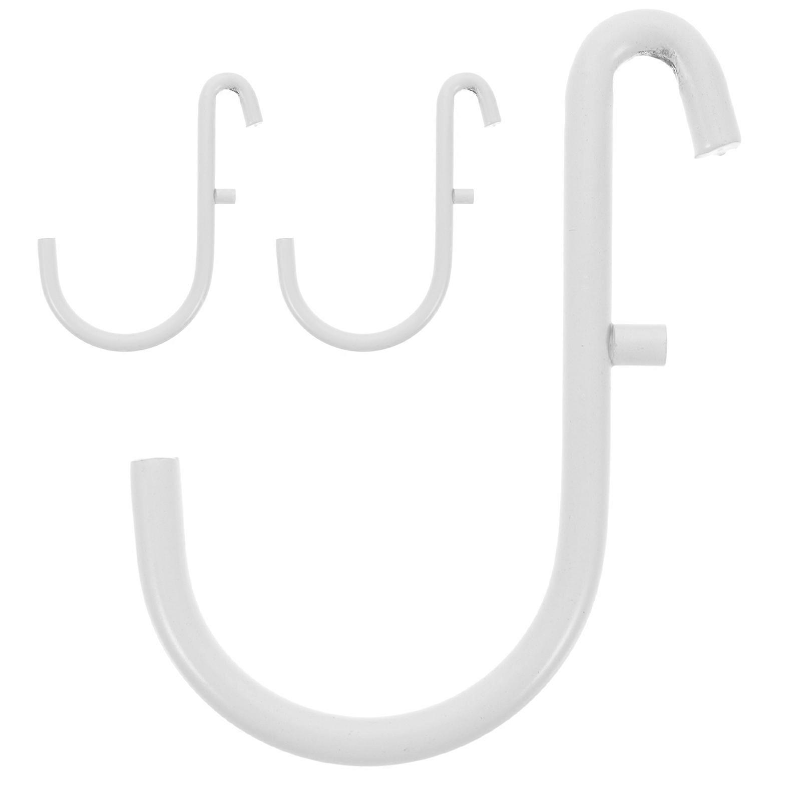 3-teiliges Set Robuster Lochwandhaken Für Die Organisation Von Lochwänden, Geeignet Für Haushalt, Geschäfte Und Supermärkte-7x5.5cm-white