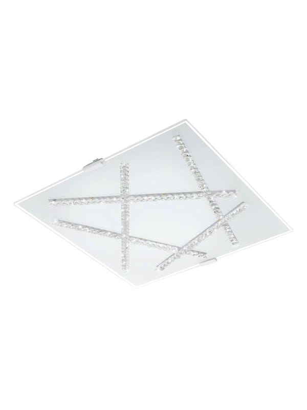 EGLO SORRENTA PLAFOND 365X365 WEISS/KLAR/KRISTALL