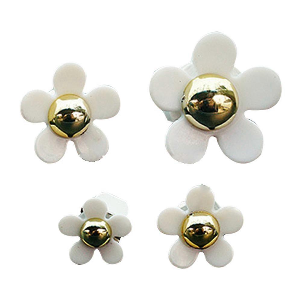 4er-set Auto-lüftungsschlitz-dekorationen, Duftspender Mit Kleinen Gänseblümchen, Halterung Für Auto-innenausstattung-4pcs-white