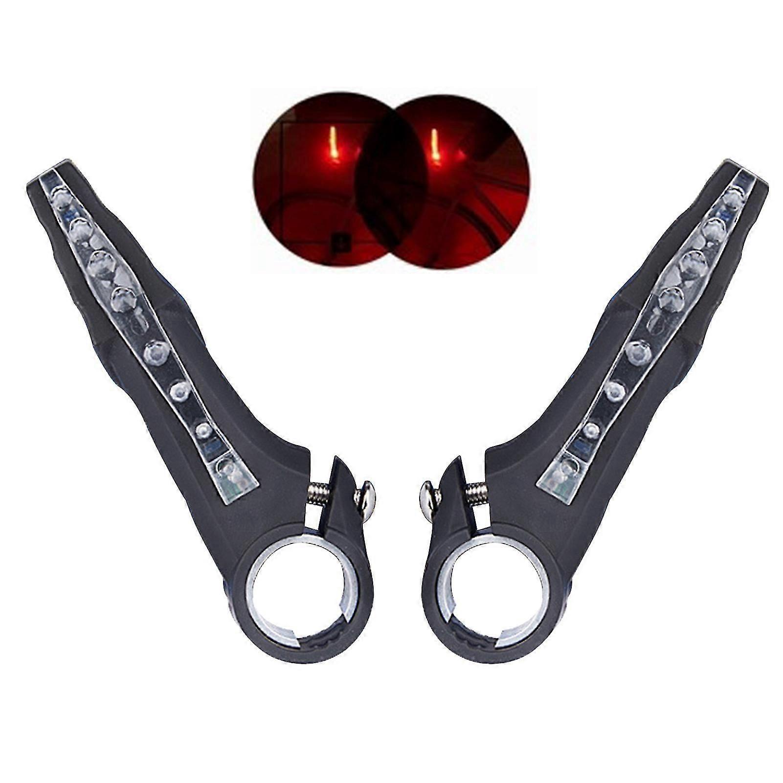 Stück Rostfreie Lenker Aus Aluminiumlegierung Mit Hupe Und Led-blinker Für Mountainbikes-red